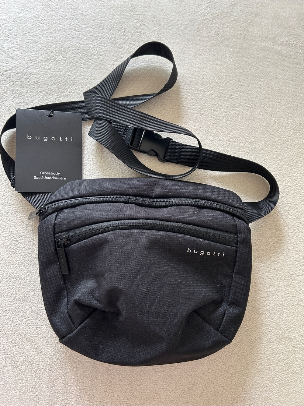 Bugatti Black Belt Bag Crossbody